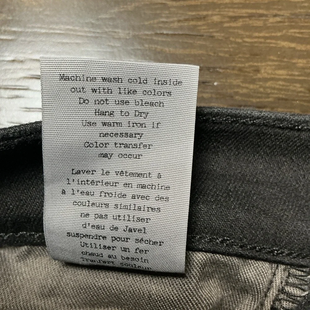 Rag & Bone Women's 10 Inch High Rise Dre Jeans Black Cotton Size 31 EUC - Picture 9 of 10